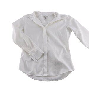 The Tailored Sportsman White Button-Up Long Sleeve Shirt Womens Riding Apparel S